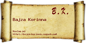 Bajza Korinna névjegykártya